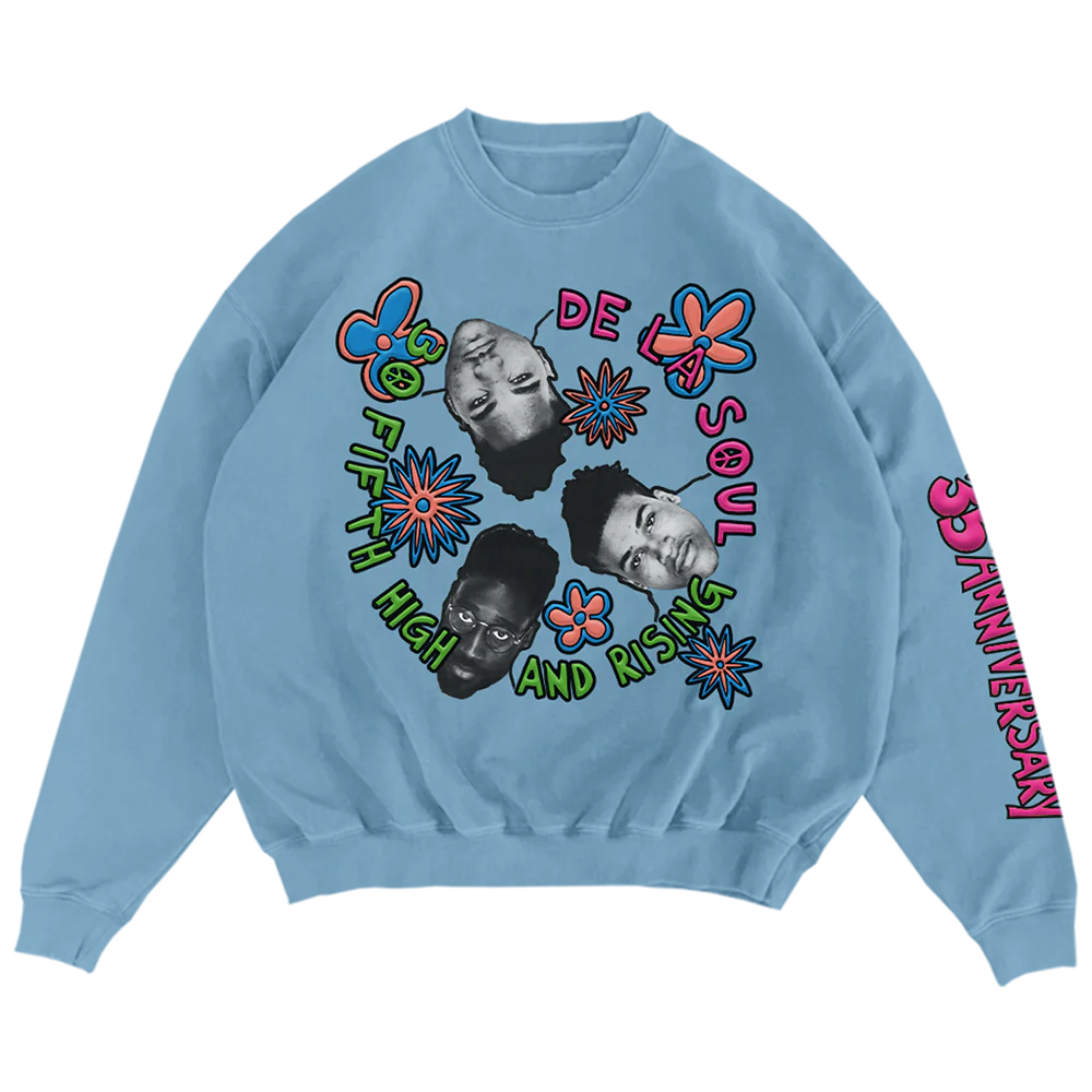 De La Soul - 3 Feet High and Rising Slate Blue Crewneck