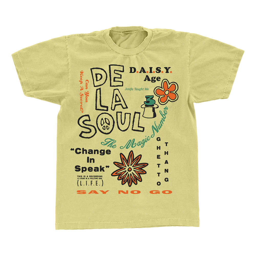 De La Soul - 3 Feet High and Rising Yellow Tracklist T-Shirt
