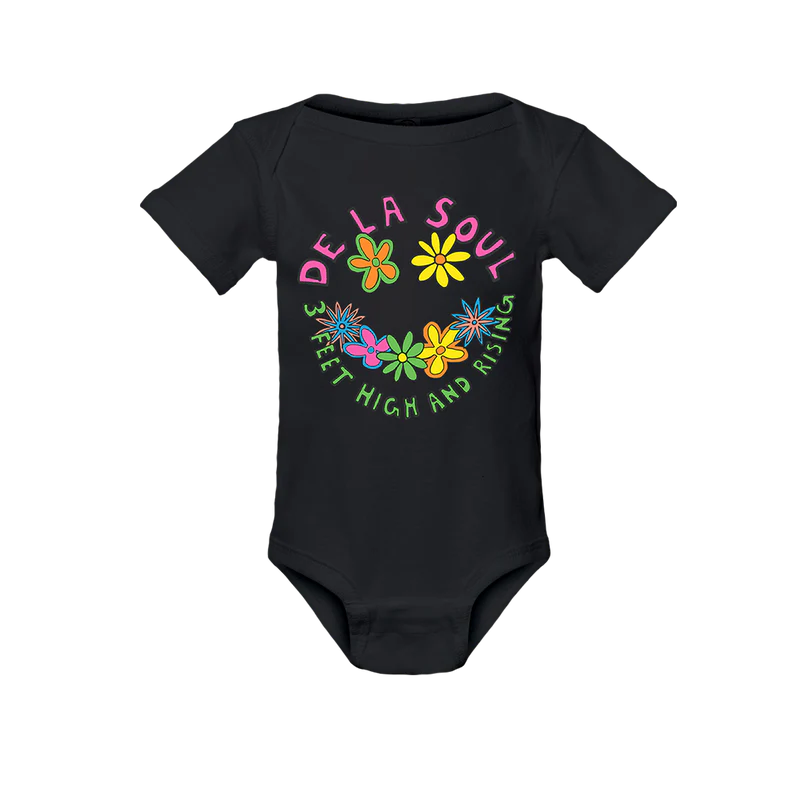 3 Feet Floral Smiley Onesie